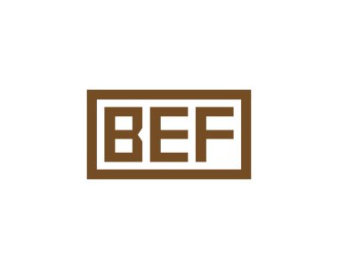 BEF logo tasarım vektör şablonu. BEF