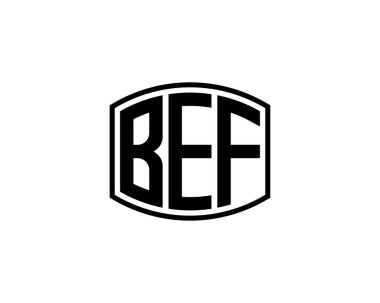 BEF logo tasarım vektör şablonu. BEF