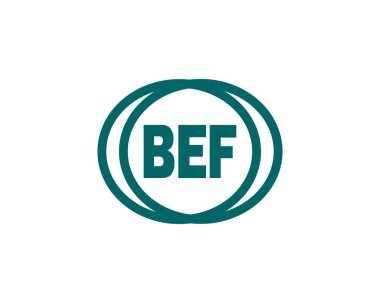 BEF logo tasarım vektör şablonu. BEF