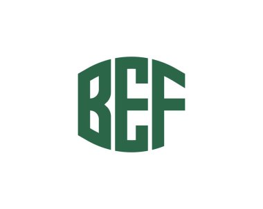 BEF logo tasarım vektör şablonu. BEF
