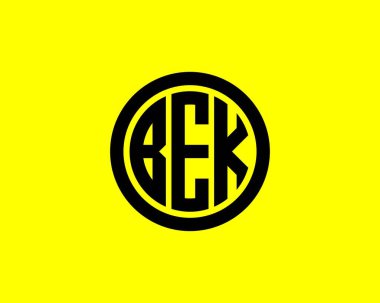 BEK logo tasarım vektör şablonu. BEK
