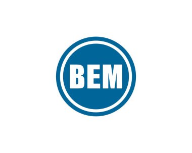 BEM logo tasarım vektör şablonu. BEM