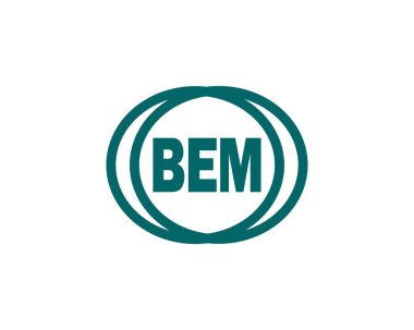BEM logo tasarım vektör şablonu. BEM