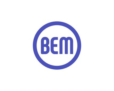 BEM logo tasarım vektör şablonu. BEM