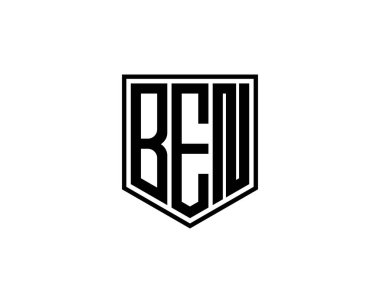 BEN logo tasarım vektör şablonu. BEN