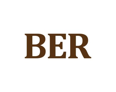 BER logo tasarım vektör şablonu. BİR