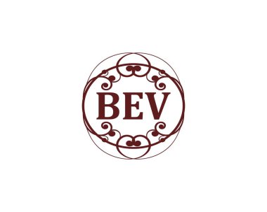 BEV logo tasarım vektör şablonu. BEV