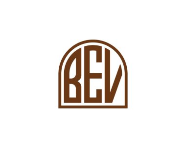 BEV logo tasarım vektör şablonu. BEV