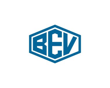 BEV logo tasarım vektör şablonu. BEV