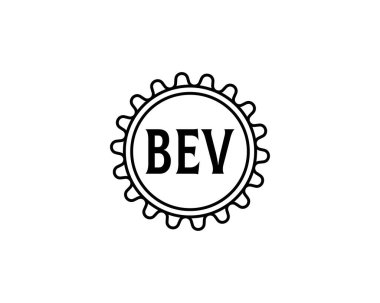 BEV logo tasarım vektör şablonu. BEV