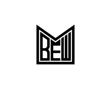 BEW logo tasarım vektör şablonu. BEW