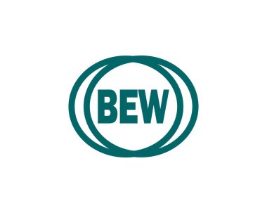 BEW logo tasarım vektör şablonu. BEW