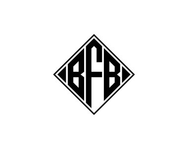BFB Logo tasarım vektör şablonu. BFB
