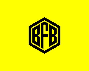 BFB Logo tasarım vektör şablonu. BFB