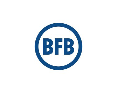 BFB Logo tasarım vektör şablonu. BFB