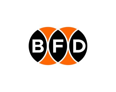 BFD logo tasarım vektör şablonu. BFD