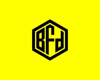 BFD logo tasarım vektör şablonu. BFD