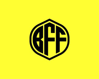 BFF logo tasarım vektör şablonu. En İyi Arkadaş