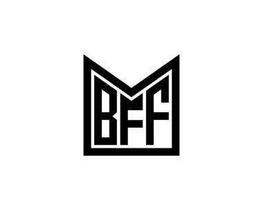 BFF logo tasarım vektör şablonu. En İyi Arkadaş