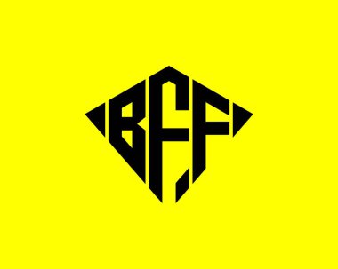 BFF logo tasarım vektör şablonu. En İyi Arkadaş