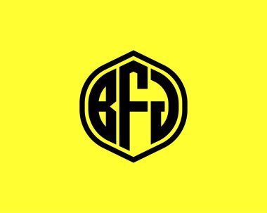 BFJ logo tasarım vektör şablonu. BFJ