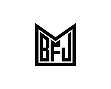 BFJ logo tasarım vektör şablonu. BFJ
