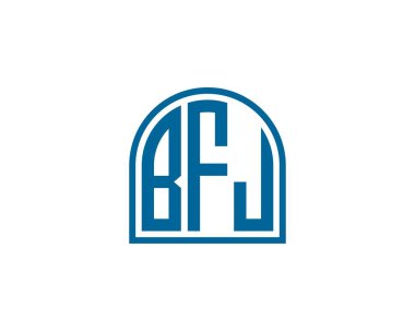 BFJ logo tasarım vektör şablonu. BFJ