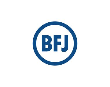 BFJ logo tasarım vektör şablonu. BFJ