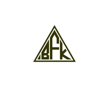 BFK logo tasarım vektör şablonu. BFK