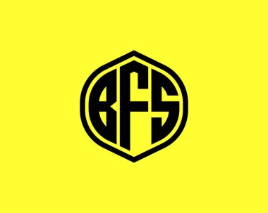BFS logo tasarım vektör şablonu. BFS