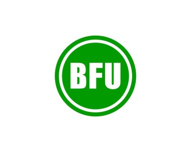 BFU logo tasarım vektör şablonu. BFU