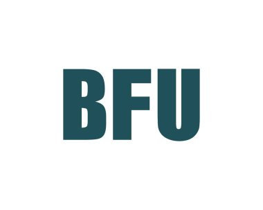 BFU logo tasarım vektör şablonu. BFU