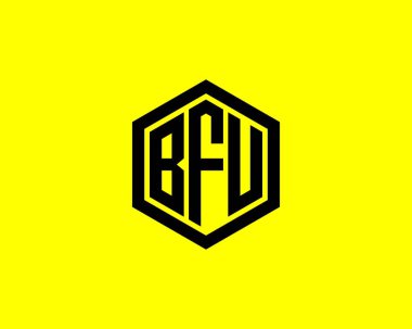 BFU logo tasarım vektör şablonu. BFU