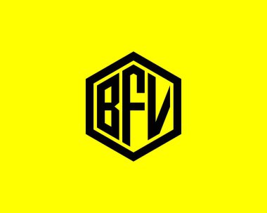 BFV Logo tasarım vektör şablonu. BFV