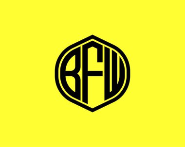 BFW logo tasarım vektör şablonu. BFW