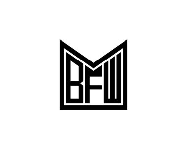 BFW logo tasarım vektör şablonu. BFW