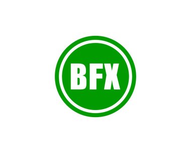 BFX logo tasarım vektör şablonu. BFX