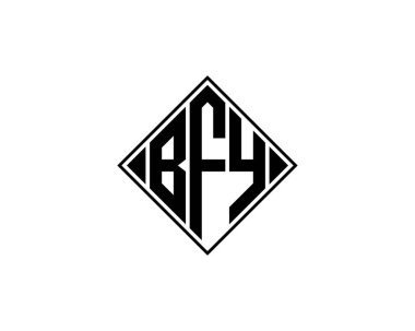 BFY Logo tasarım vektör şablonu. BFY