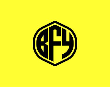 BFY Logo tasarım vektör şablonu. BFY