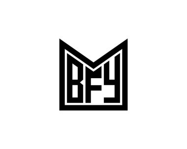 BFY Logo tasarım vektör şablonu. BFY