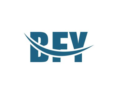 BFY Logo tasarım vektör şablonu. BFY