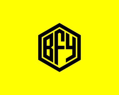 BFY Logo tasarım vektör şablonu. BFY