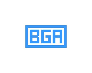 BGA logo tasarım vektör şablonu. BGA
