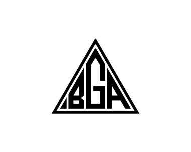 BGA logo tasarım vektör şablonu. BGA