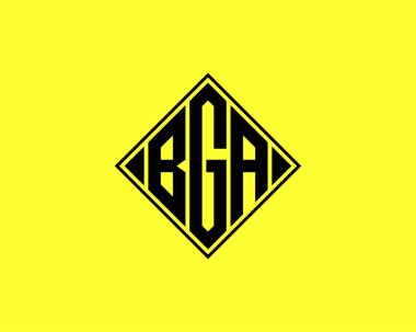 BGA logo tasarım vektör şablonu. BGA