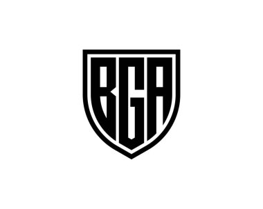 BGA logo tasarım vektör şablonu. BGA