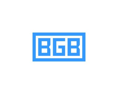 BGB Logo tasarım vektör şablonu. BGB