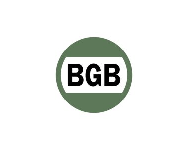BGB Logo tasarım vektör şablonu. BGB