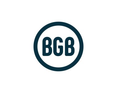 BGB Logo tasarım vektör şablonu. BGB