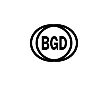BGD logo tasarım vektör şablonu. BGD